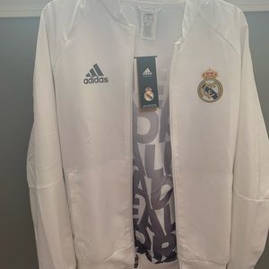 ADIDAS REAL MADRID MCF Crown White Anthem Jacket